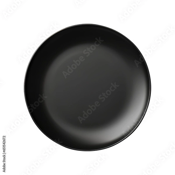 Fototapeta black plate isolated on transparent background Remove png, Clipping Path