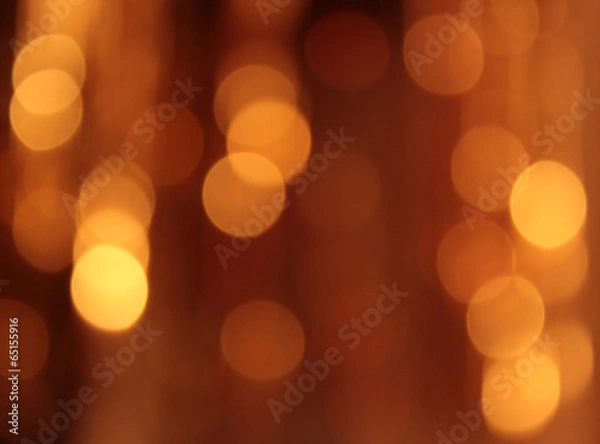 Obraz Festive gold background with bokeh effect
