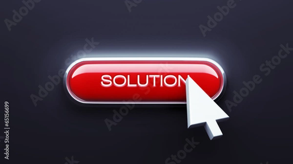 Fototapeta Solution Button