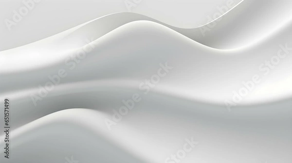Fototapeta Abstract 3D Background of soft Waves in white Colors. Elegant Wallpaper 
