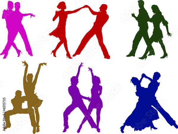 Fototapeta dancing couples