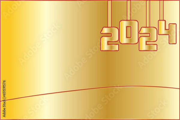 Obraz gold background with a ribbon new years
