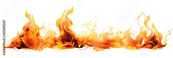 Fototapeta isolated image of flames ready for use. 