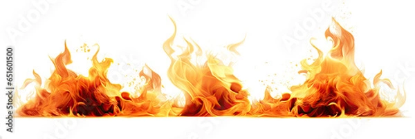 Fototapeta isolated image of flames ready for use. 