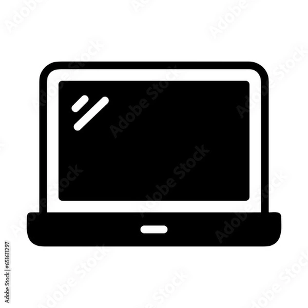 Obraz Computer technology icon symbol vector image. Illustration of the dekstop monitor display design image