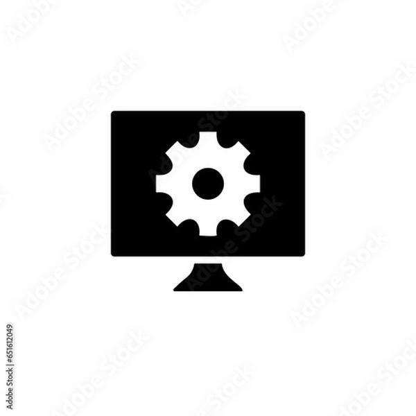 Obraz Computer technology icon symbol vector image. Illustration of the dekstop monitor display design image