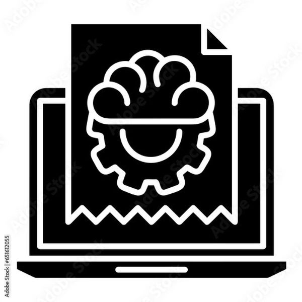 Obraz Computer technology icon symbol vector image. Illustration of the dekstop monitor display design image