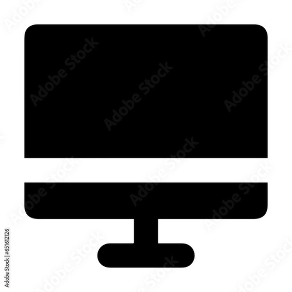 Obraz Computer technology icon symbol vector image. Illustration of the dekstop monitor display design image