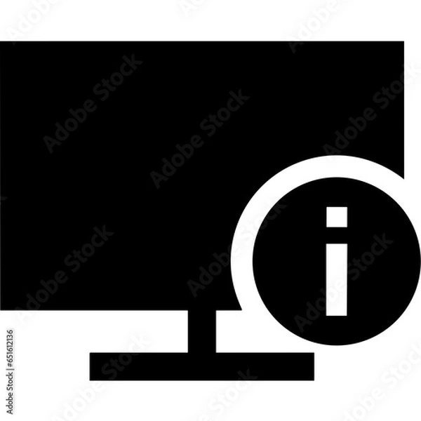 Obraz Computer technology icon symbol vector image. Illustration of the dekstop monitor display design image