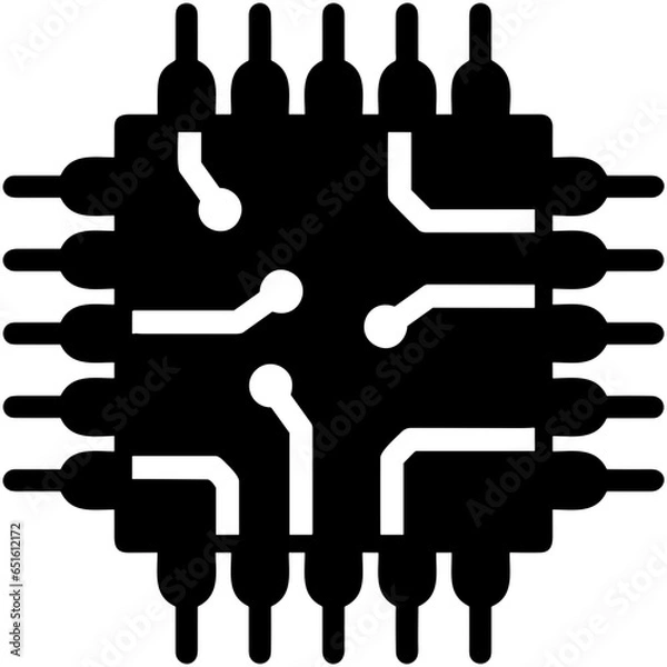 Obraz Computer technology icon symbol vector image. Illustration of the dekstop monitor display design image