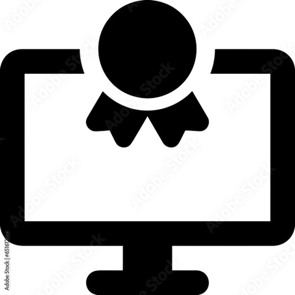 Obraz Computer technology icon symbol vector image. Illustration of the dekstop monitor display design image
