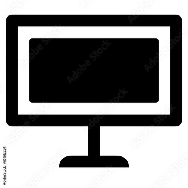 Obraz Computer technology icon symbol vector image. Illustration of the dekstop monitor display design image
