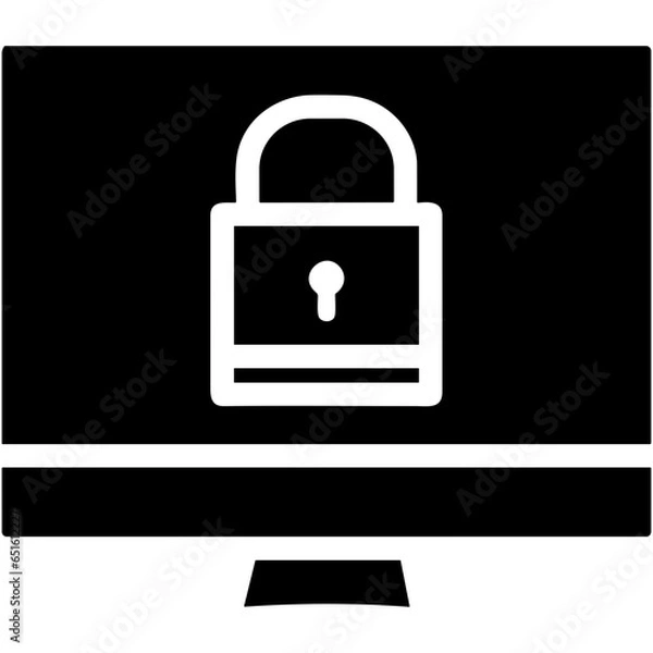 Obraz Computer technology icon symbol vector image. Illustration of the dekstop monitor display design image