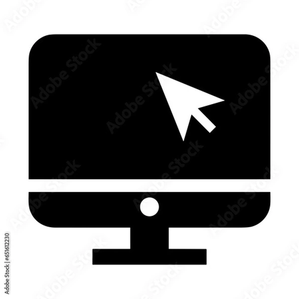 Obraz Computer technology icon symbol vector image. Illustration of the dekstop monitor display design image