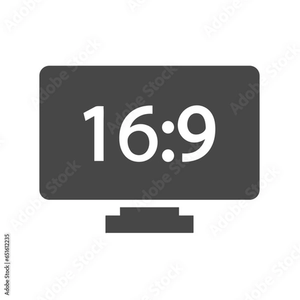 Obraz Computer technology icon symbol vector image. Illustration of the dekstop monitor display design image