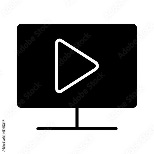 Obraz Computer technology icon symbol vector image. Illustration of the dekstop monitor display design image