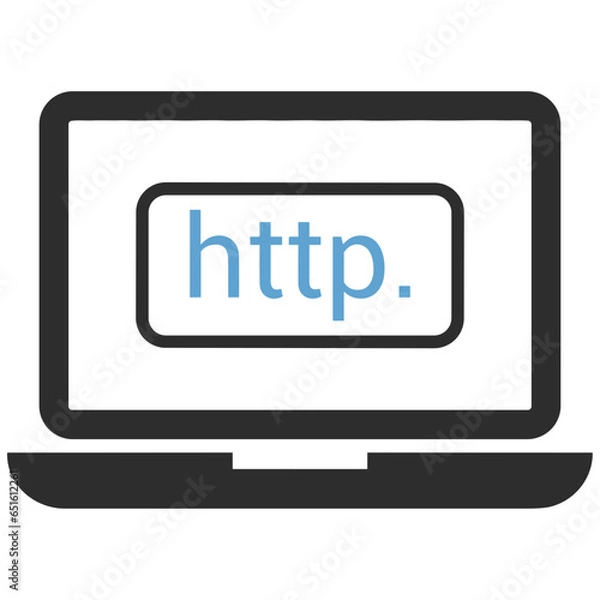 Obraz Computer technology icon symbol vector image. Illustration of the dekstop monitor display design image