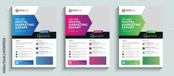 Obraz Modern Creative Corporate Business Flyer, brochure cover design, layout Template design. Annual Report, Magazine, Poster, Business Presentation, Portfolio, pamphlet, Banner template.