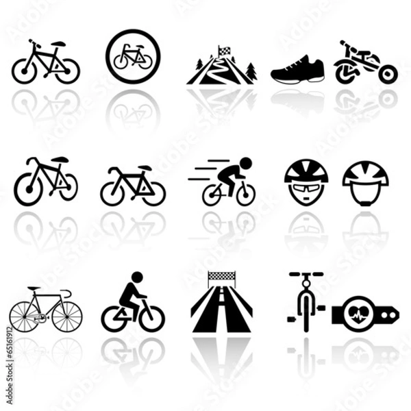 Fototapeta Biking vector icons set . EPS10.