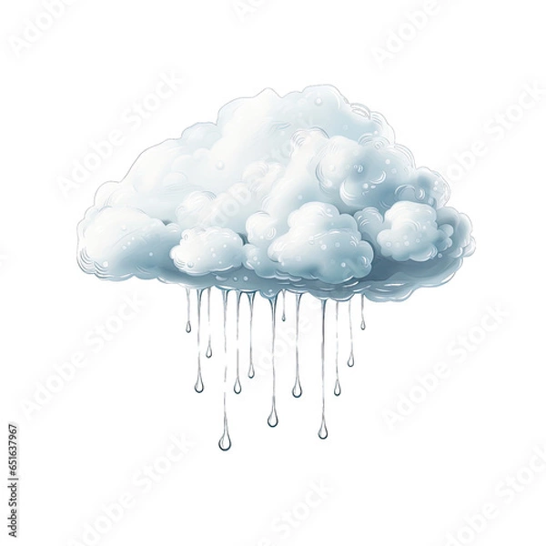 Obraz cloud and rain drops