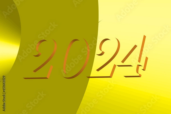 Obraz background yellow with 2024