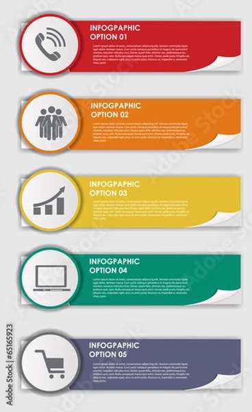 Fototapeta INFOGRAPHICS design elements vector illustration