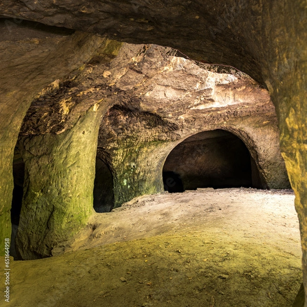 Fototapeta Famous caves Desolate churches II (Pust kostely II), there is a smaller artificial underground space right by the road from Velenice to Svitavy, The Czech republic