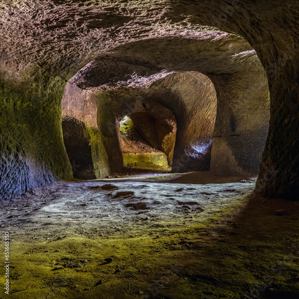 Fototapeta Famous caves Desolate churches II (Pust kostely II), there is a smaller artificial underground space right by the road from Velenice to Svitavy, The Czech republic