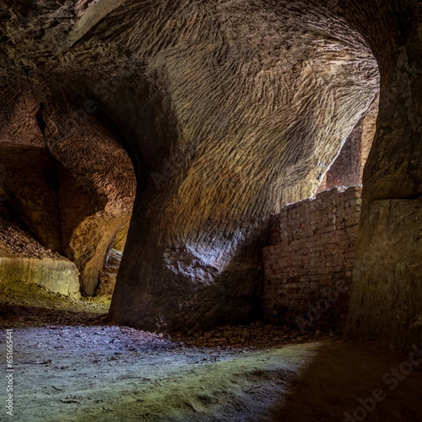 Fototapeta Famous caves Desolate churches II (Pust kostely II), there is a smaller artificial underground space right by the road from Velenice to Svitavy, The Czech republic