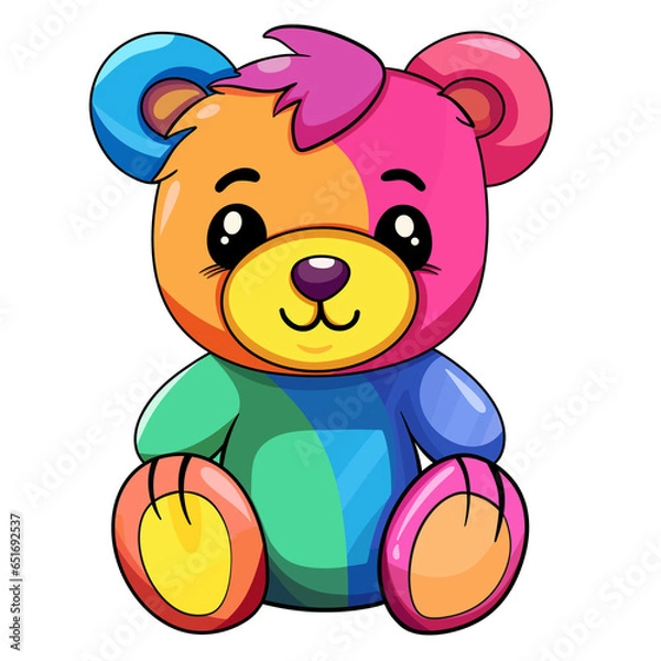 Obraz Rainbow Teddy Bear