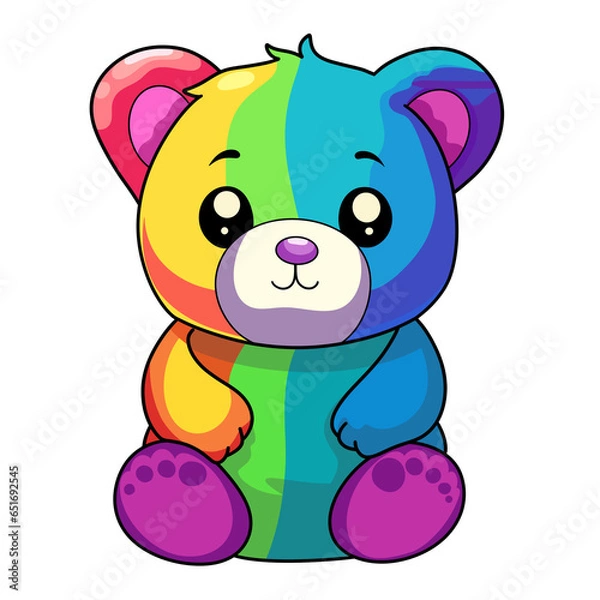 Obraz Rainbow Teddy Bear