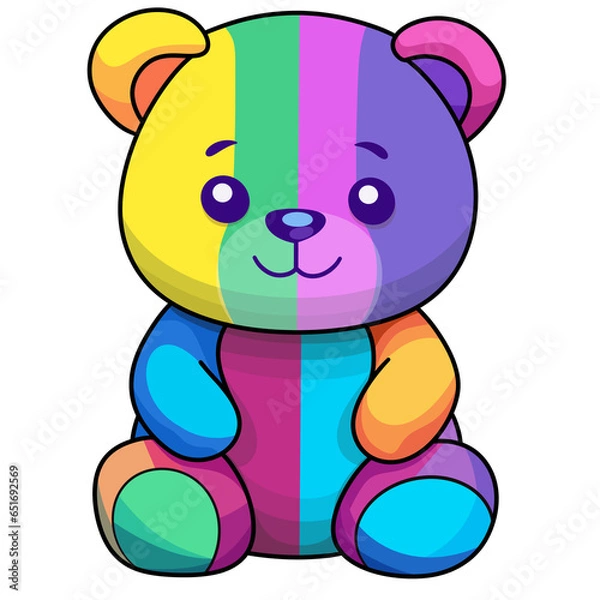 Obraz Rainbow Teddy Bear