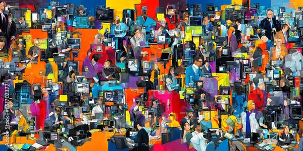 Obraz abstract trading floor
