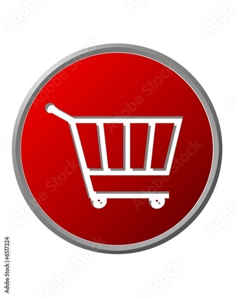 Obraz einkaufswagen rot