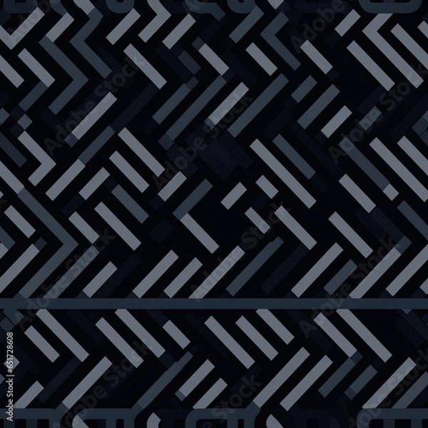 Fototapeta Patterned background low contrast dark mode seamless pattern, AI Generated