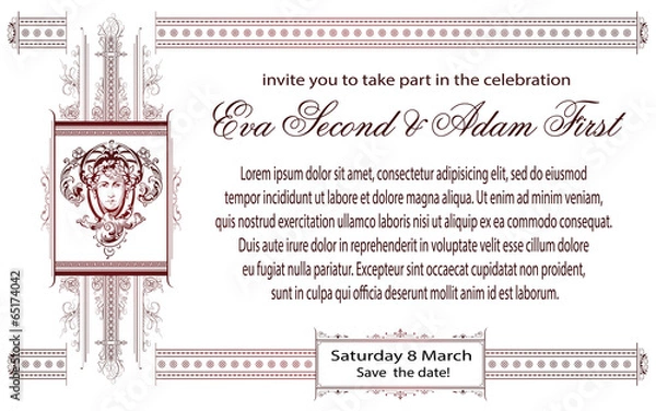 Fototapeta Template for business, envelope, invitations and greeting cards