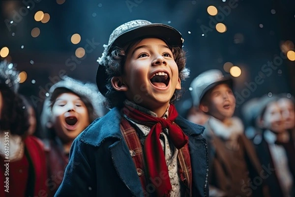 Obraz Boy performing in Christmas Theatre
