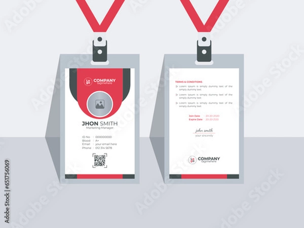 Fototapeta Creative and modern ID card template	
