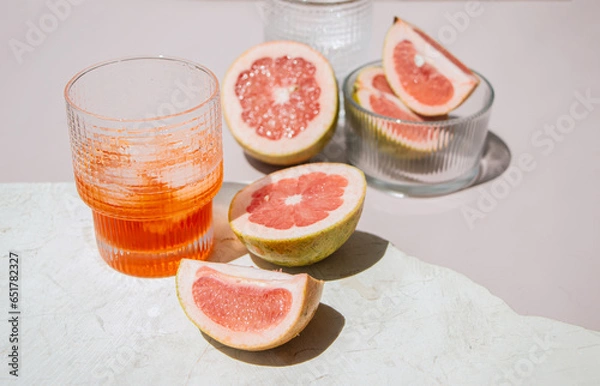 Obraz grapefruit and juice
