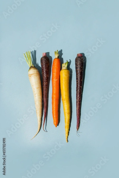 Obraz carrots on a white background