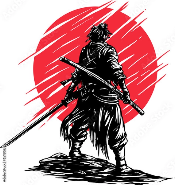 Obraz Samurai Illustration Vector