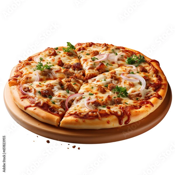 Obraz Pizza,, isolated on transparent background cutout.