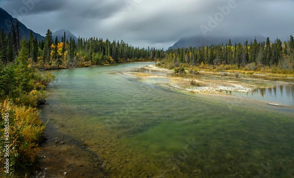 Obraz Mountain river with clear water
