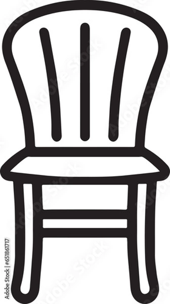 Fototapeta Modern Chair Design for Stylish Home Interior - Furniture Outline Icon