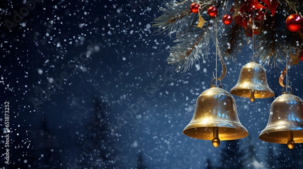 Fototapeta Christmas background with patterns of gifts and decorative objects, abstract, figurative