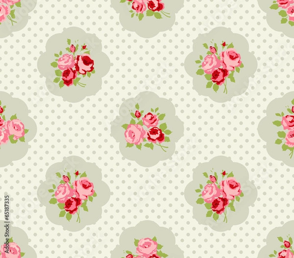 Fototapeta Cottage chic pattern