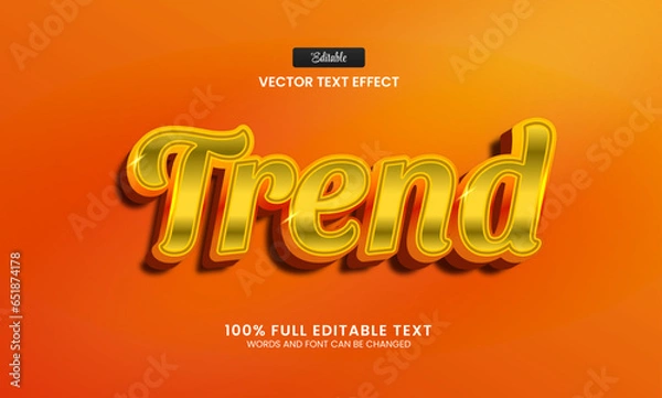 Fototapeta Design editable text effect, trend 3d vector illustration