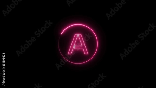 Fototapeta abstract glowing neon text illustration 4k 