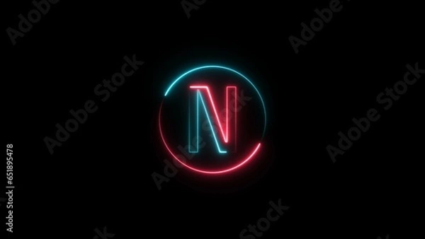 Fototapeta abstract glowing neon text illustration 4k 
