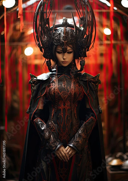 Fototapeta Neo Tokyo Cyberpunk Echoes Characters Generative AI